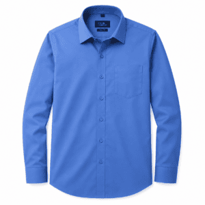 Premium Blue Slim Fit Cotton Blend Shirt for Men